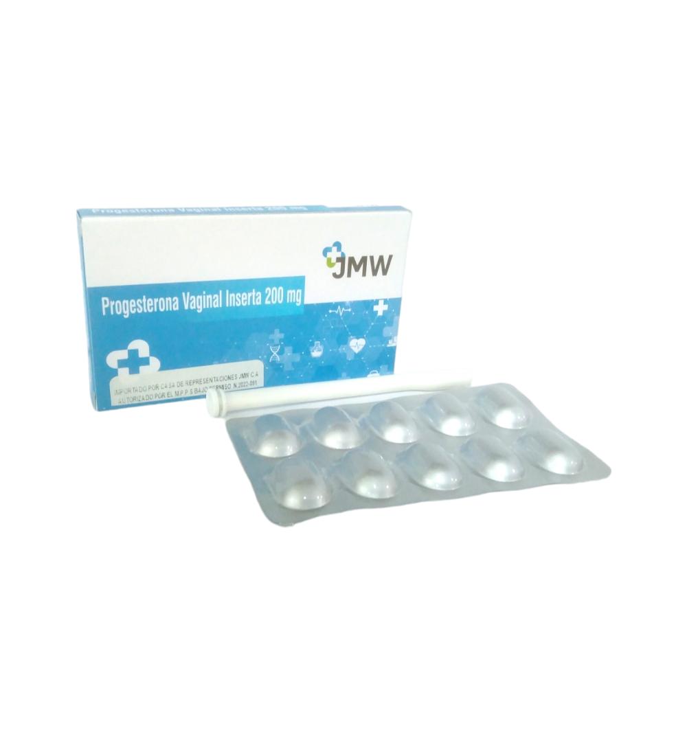 PROGESTERONA VAGINAL INSERTA 200MG X 10 TAB C/APLICADOR JMW