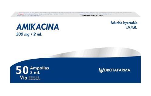 AMIKACINA 500MG/2ML SOL INY I.V/I.M 1 AMP DROTAFARMA