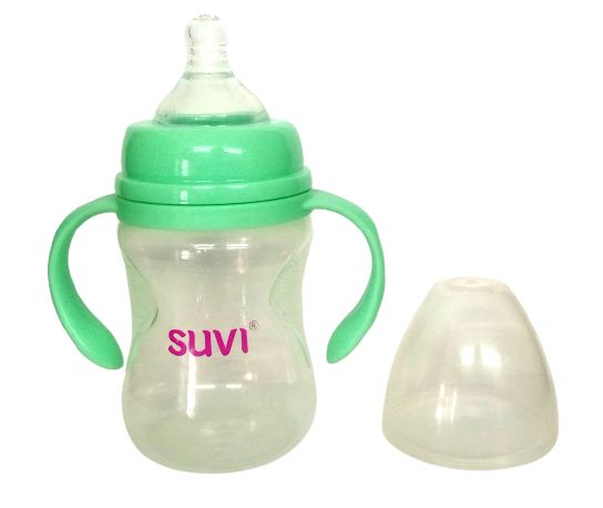 BIBERON 6 OZ CON ASAS BOCA ANCHA SUVI