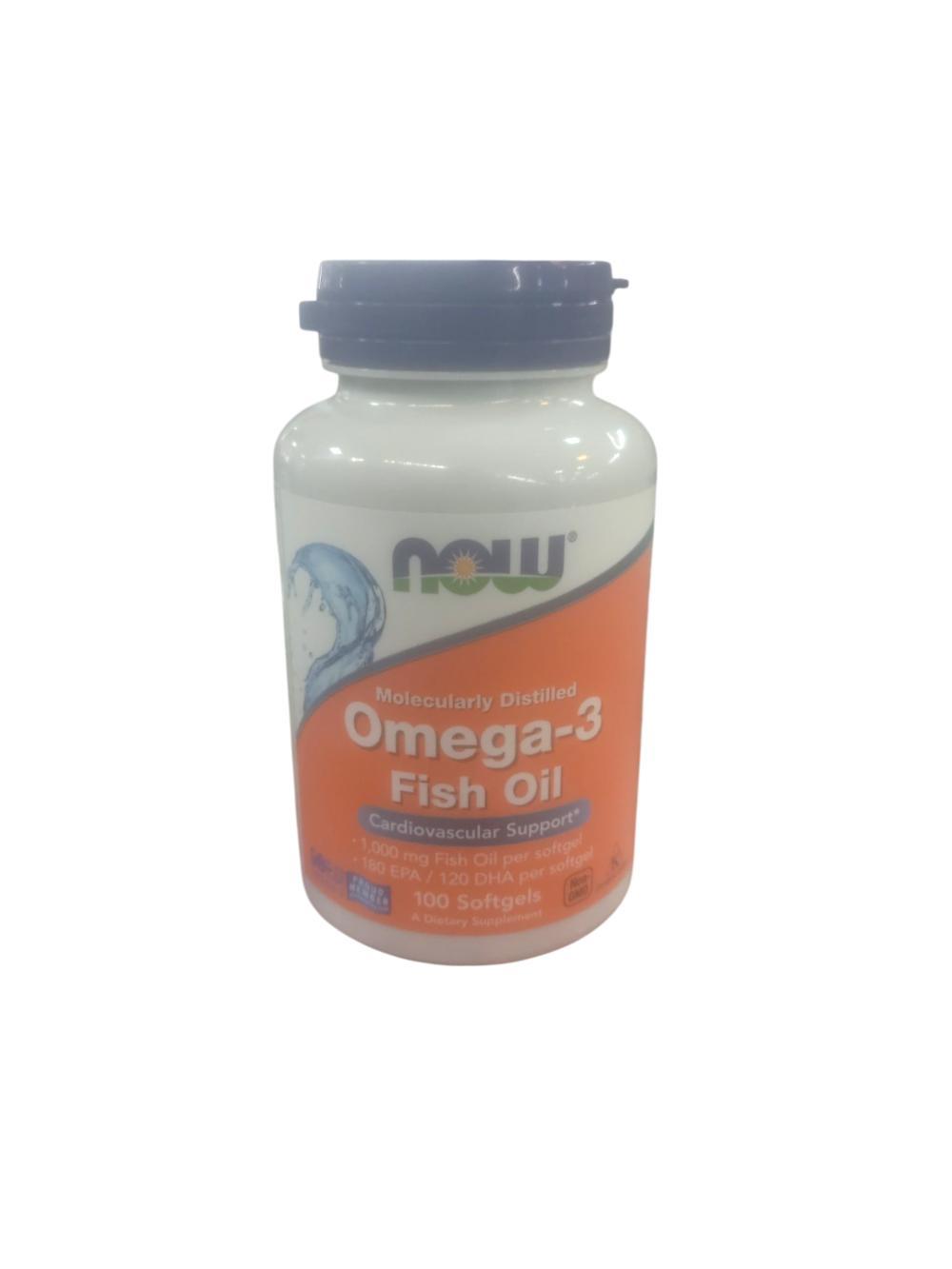 OMEGA 3 1000MG + EPA 180MG + DHA 120MG X100 CAP NOW