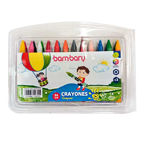 BAMBARY CREYONES DE CERA 205-2015/201 24 UNID  