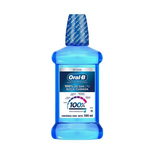 ORAL-B ENJUAGUE BUCAL 100% MENTA REFRESCANTE 500ML