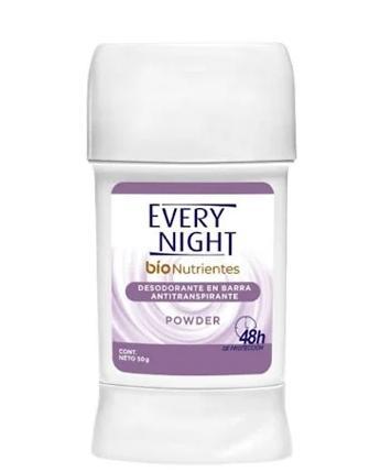 EVERY NIGHT DESODORANTE BARRA POWDER 50 G