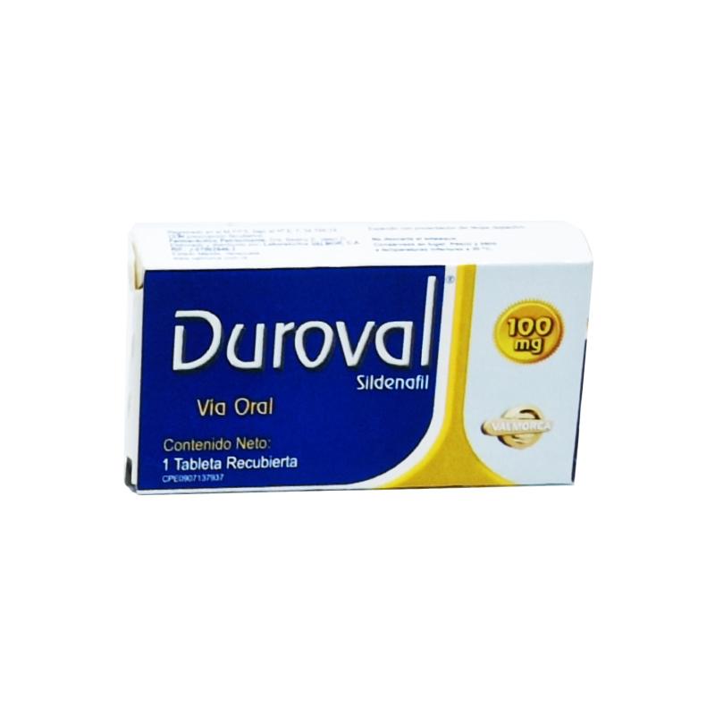 DUROVAL SILDENAFIL 100 MG X 1 TAB RECUBIERTA