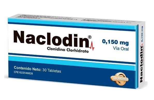 NACLODIN CLONIDINA 0.150 MG X 30 COMP (CATAPRESAN/ CLONIPRES) VALMORCA