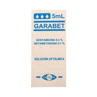 GARABET GENTAMICINA 0.3% - BETAMETASONA 0.1% SOLUCION OFTALMICA 5 ML