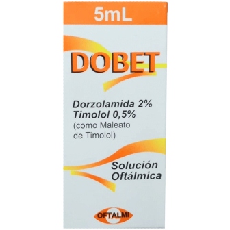 DOBET DORZOLAMIDA 2% - TIMOLOL 0.5% SOLUCION OFTALMICA 5 ML (COFADOR/ GLAUCOTENSIL)