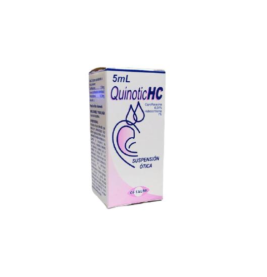 QUINOTIC HC CIPROFLOXACINA 0.30% HIDROCORTISONA 1% SOLUCION OTICA 5 ML(OTALEX)