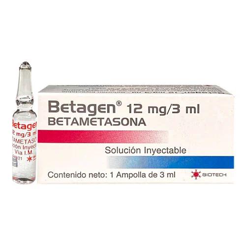 BETAGEN BETAMETASONA 12 MG/3 ML 1 AMP SOL INYEC 