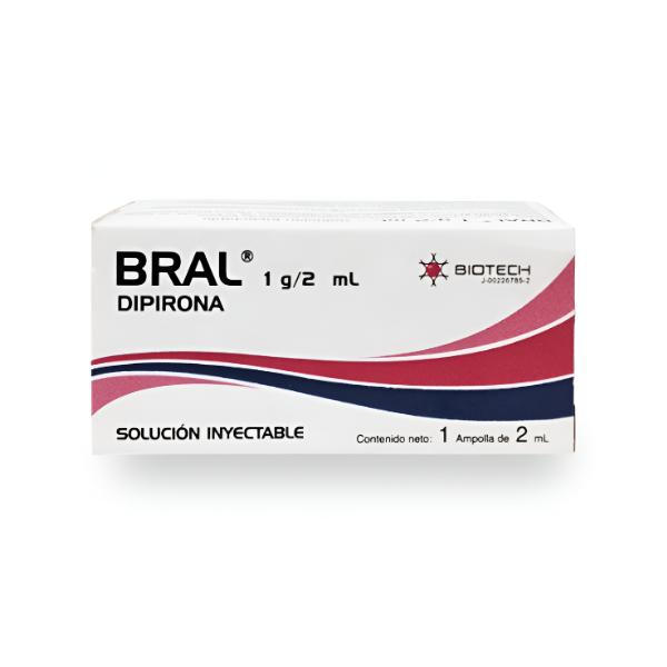 BRAL DIPIRONA 1GR/2ML SOL INY IM/IV (METAMIZOL/ NOVALCINA)