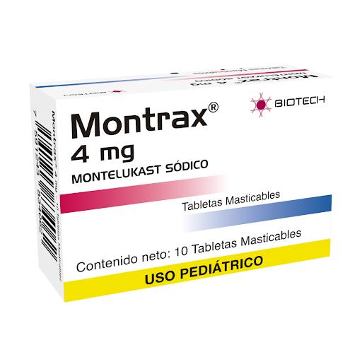MONTRAX MONTELUKAST SODICO 4MG X 10 TAB MASTICABLES PED (ROWELUK/ MONTRAX/AIRON)