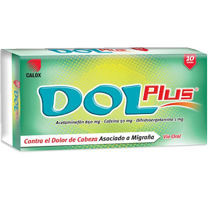 DOL PLUS ACETAMINOFEN + CAFEINA + DIHIDROERGOTAMINA X 10 TAB 