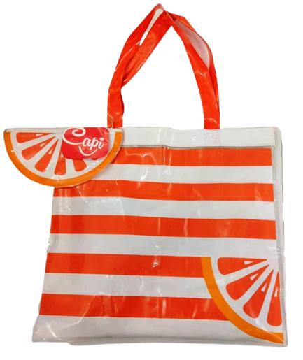 CAPI COMBO BOLSO PLAYERO Y ESTUCHE PLANO NARANJA