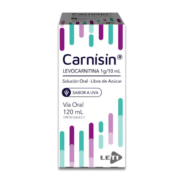 CARNISIN LEVOCARNITINA 120ML ORAL SIN AZUCAR