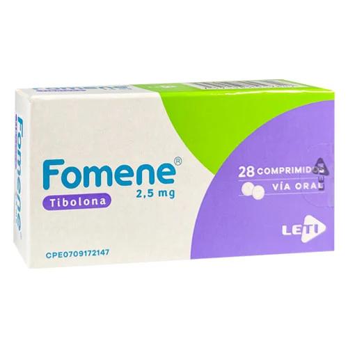 FOMENE TIBOLONA 2.5 MG X 28 COMPRD (CLINDELLA/FITOESTROGENO)