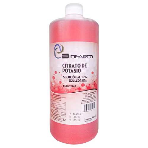 CITRATO DE POTASIO SOL AL 10 % EDULCORADA 1 LITRO