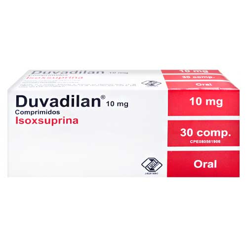 DUVADILAN ISOXSUPRINA 10 MG 30 COMPRD 