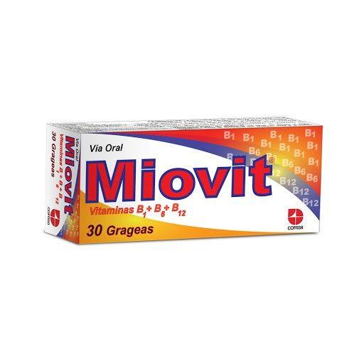 MIOVIT COMPLEJO B1 B6 B12 X 30 GRAGEAS