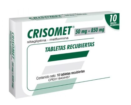 CRISOMET SITAGLIPTINA 50MG METFORMINA 850MG 10 TAB (CANFIR/ GLUCOFAGE)