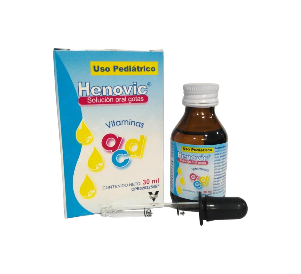 HENOVIC VITAMINAS A/C/D SOL GOTAS PED 30 ML