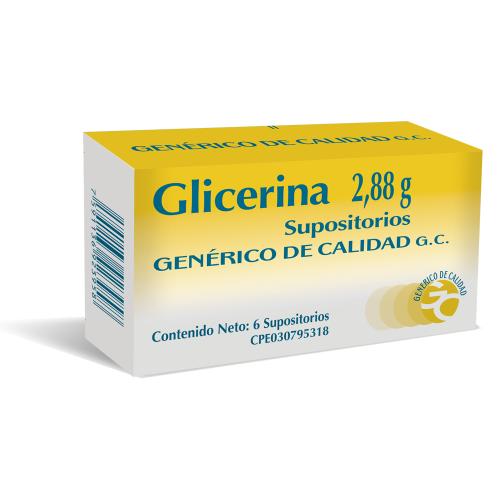 GLICERINA SUPOSITORIOS 2.88 GR ADULTO X 6 SUPS