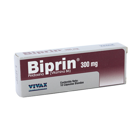 BIPRIN PIRIDOXINA VITAMINA B6 300 MG X 10 CAP BLANDAS (BENADON)