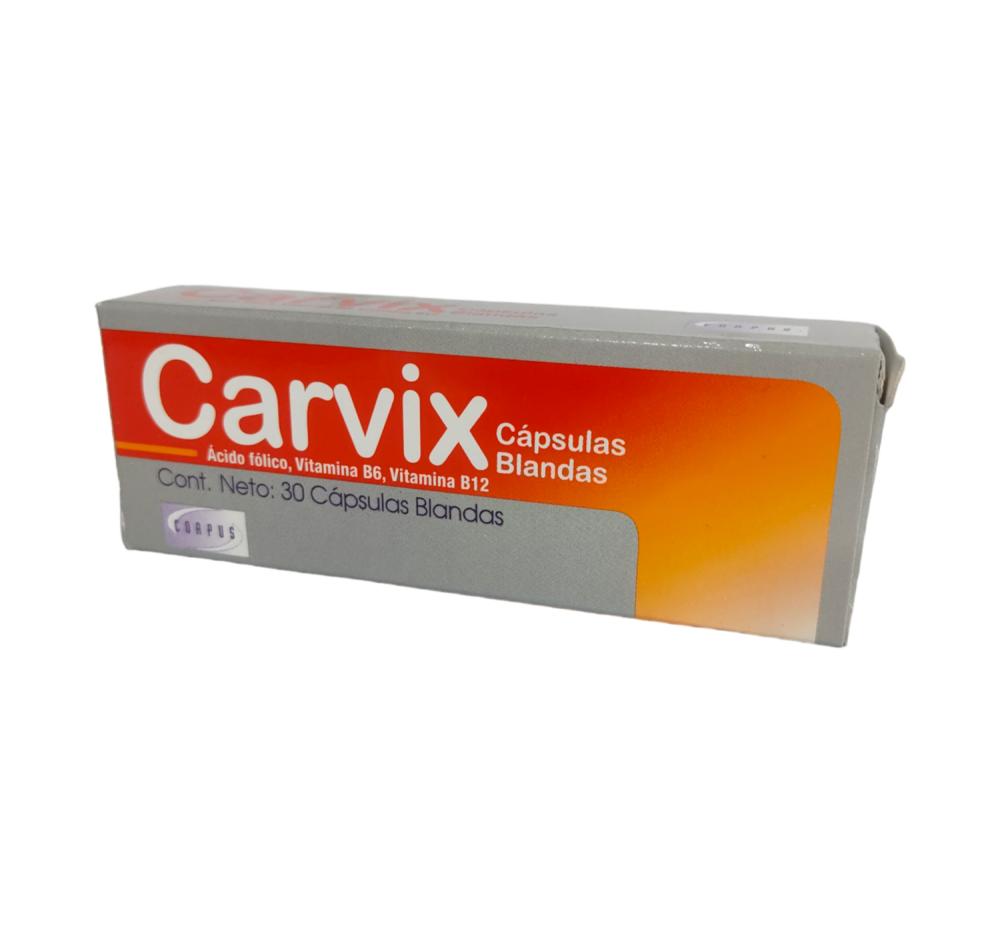 CARVIX ACIDO F +VIT B6 + VIT B 12 X 30 CAP