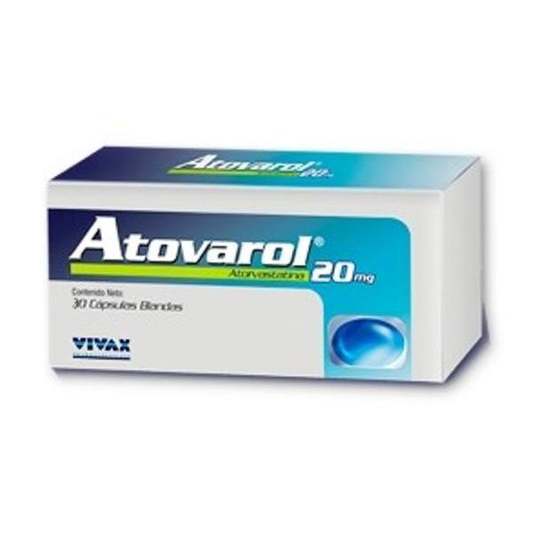 ATOVAROL ATORVASTATINA 20 MG X 30 CAPS BLANDAS VIVAX