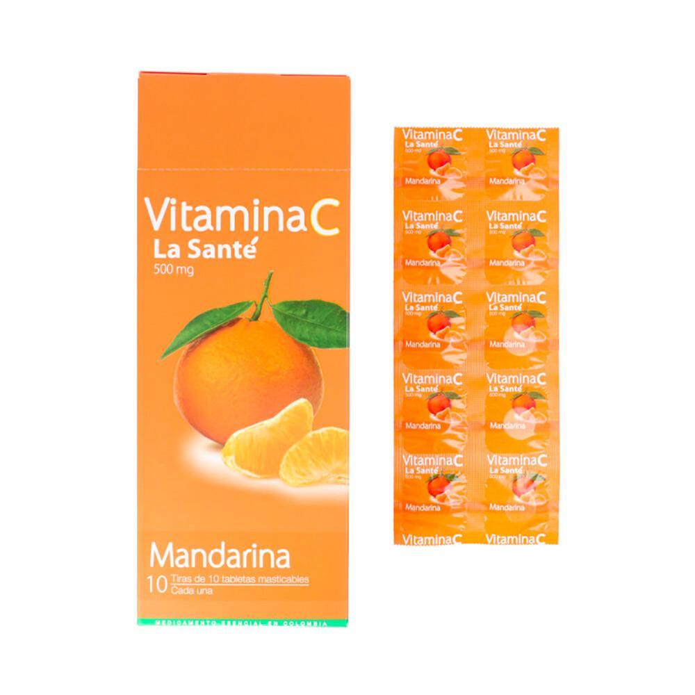 BLIST VITAMINA C ACIDO ASCORBICO 500 MG X 10 TAB S/MANDARINA MAST