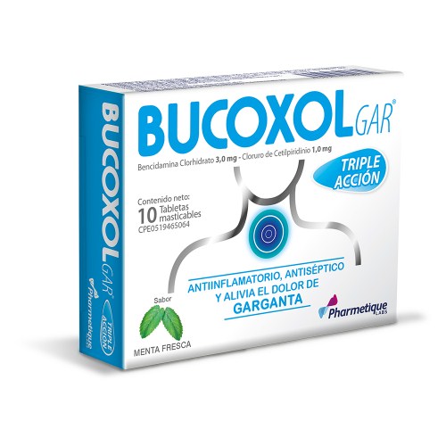 BUCOXOLGAR MENTA FRESCA X 10TAB MAST. (TANTUM/ ISOSPRAY) PHARMATIQUE LABS
