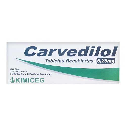 CARVEDILOL 6.25 MG X 20 TAB (CURPINOL CARBATIL COVENTROL)