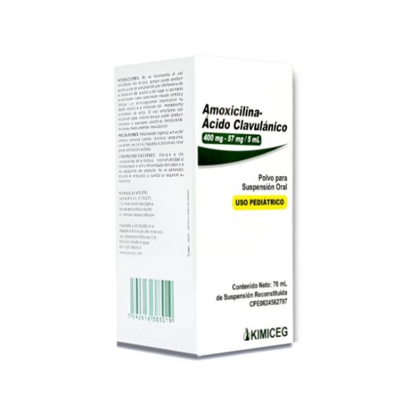 AMOXICILINA-ACIDO CLAVULANICO 400MG-57MG/5ML X70ML PED