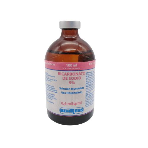BICARBONATO DE SODIO 5 % SOL IV 100 ML BEHRENS