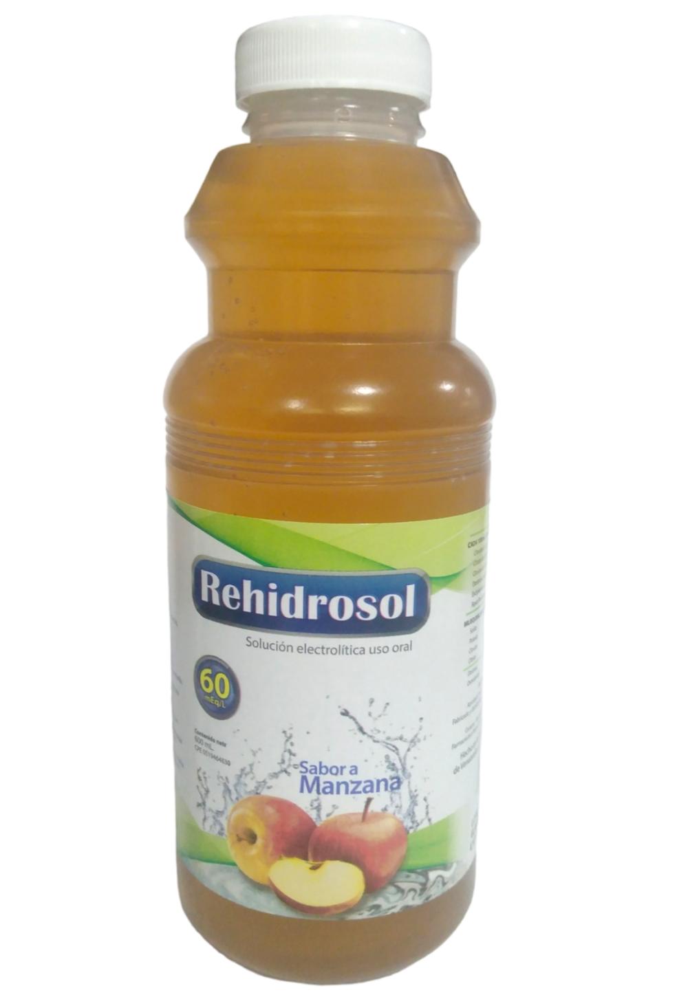 REHIDROSOL SOLUCION ELECTROLITICA SABOR A MANZANA ZINC 60MEQ/ 600ML BEHRENS