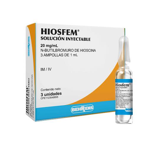HIOSFEM N-BUTILBROMURO HIOSCINA 1ML IM/IV X 1 AMP 