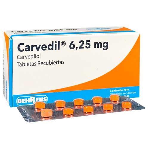 CARVEDIL CARVEDILOL 6.25 MG X 30 TAB REC BEHRENS (CURPINOL CARBATIL COVENTROL)