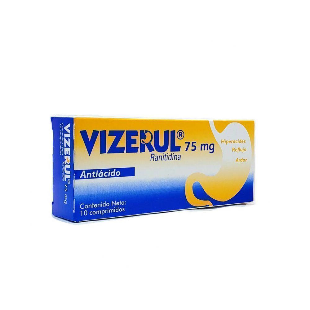 VIZERUL RANITIDINA 75 MG X 10 COMP REC (ZANTAC)