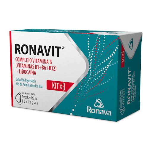 RONAVIT COMPLEJO B B1+B6+B12 KIT 3 AMP X 2 ML SOL INYEC I.M (MIOVIT)