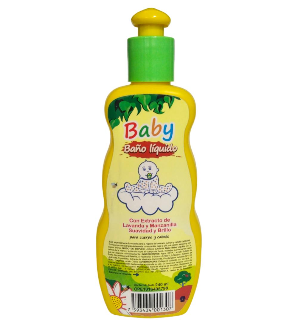 BABY BAÑO LIQ LAVANDA  MANZANILLA CUERPO CABELLO 120ML