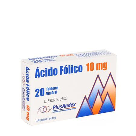 ACIDO FOLICO 10MG 20 TAB (FOLAC/ AFOKLIN)