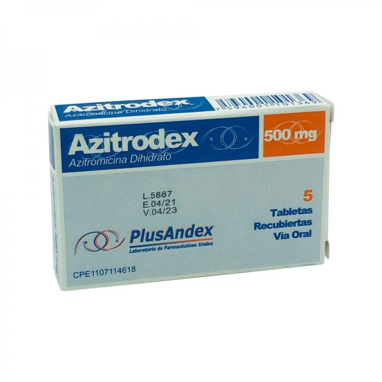 AZITRODEX AZITROMICINA 500 MG X 5 TAB REC (AMOVÍN/AZITROM)