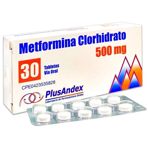 METFORMINA CLORHIDRATO 500 MG X 30 TAB (CANFIR/ GLUCOFAGE)