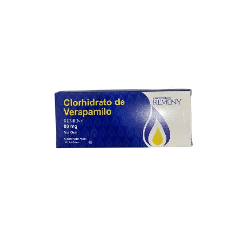 CLORHIDRATO DE VERAPAMILO 80MG X 10 TAB (VERACOR)