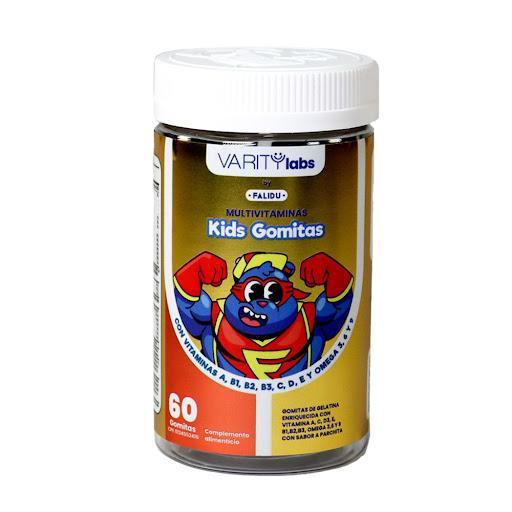 MULTIVITAMINAS KIDS GOMITAS 60 GOMT VIT A B1 B2 B3 C D E Y OMEGA 3 6 Y 9 VARITY LAB