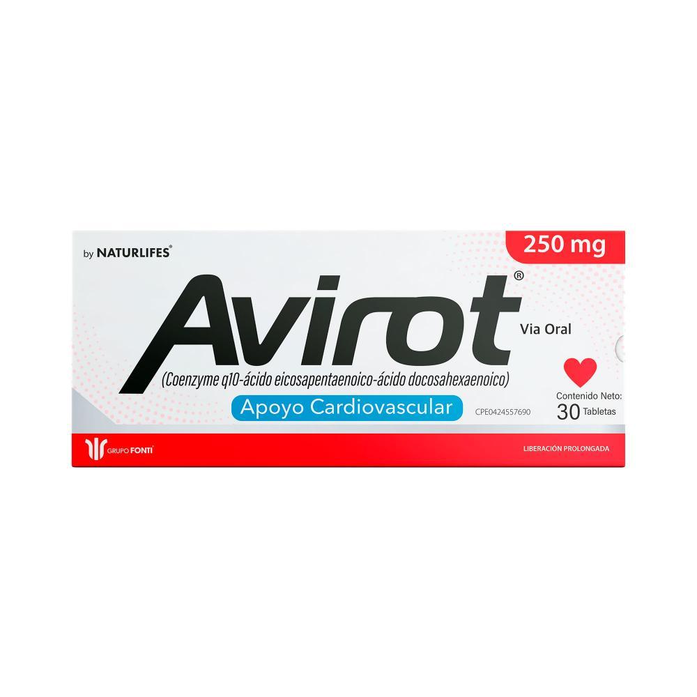 AVIROT 250MG (COENZYME Q10- ACIDO EICOSAPENTAENOICO- ACIDO DOCOSAHEXAENOICO) X 30 TAB