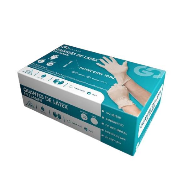 GUANTES DE LATEX DE EXAMEN NATURAL TALLA L 50 PARES CON TALCO GIDAGUS 