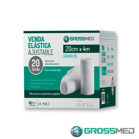 VENDA ELASTICA  AJUSTABLE 20 CM X 4M GROSSMED