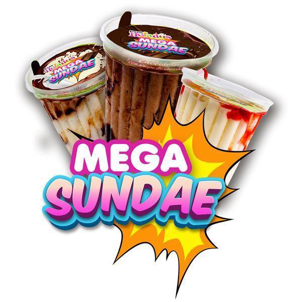 CREMA HELADOS MEGA SUNDAE FRESA C/SIROPE DE FRESA