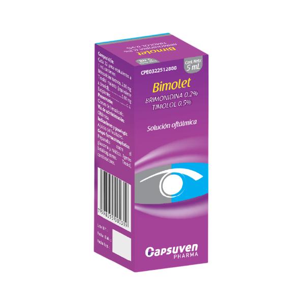 BIMOLET BRIMONIDINA 0.2% TIMOLOL 0.5% GTAS OFTALMICA 5 ML (ALFADYN/ AGGLAD OFTENO)
