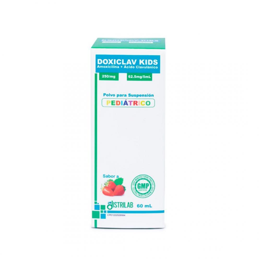 DOXICLAV FORTE KIDS AMOXICILINA ACIDO CLAVULANICO 600 MG/42.9 MG POLVO SUSP ORAL X 60 ML (FULGRAM/ CURAM/ AUGMENTIN) DISTRILAB